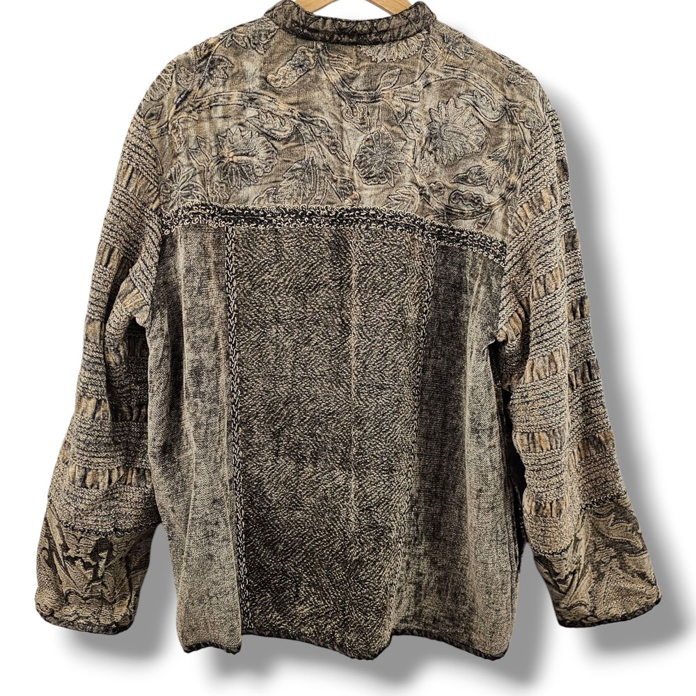 Flashback Patchwork Embroidered Jacket Womens XL … - image 2